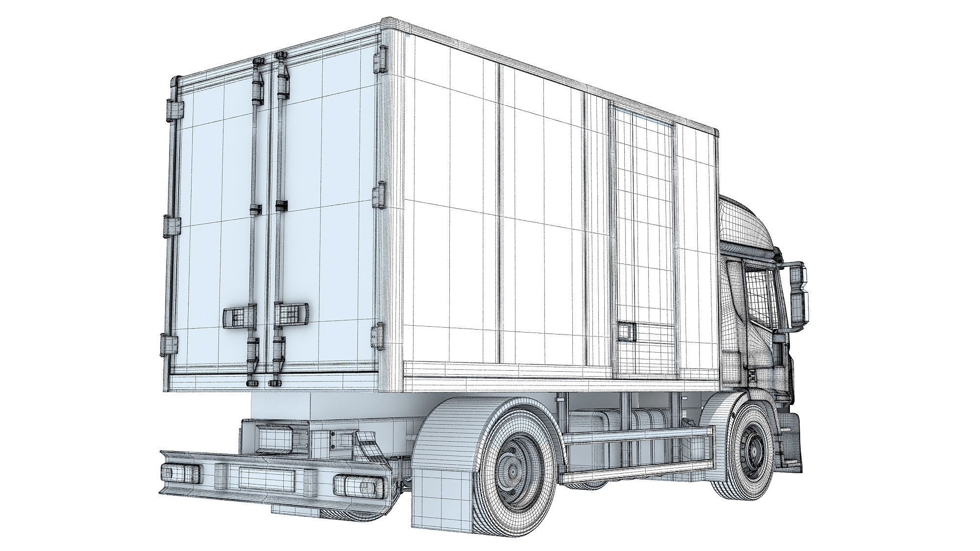 Refrigerator Truck 3D model_17