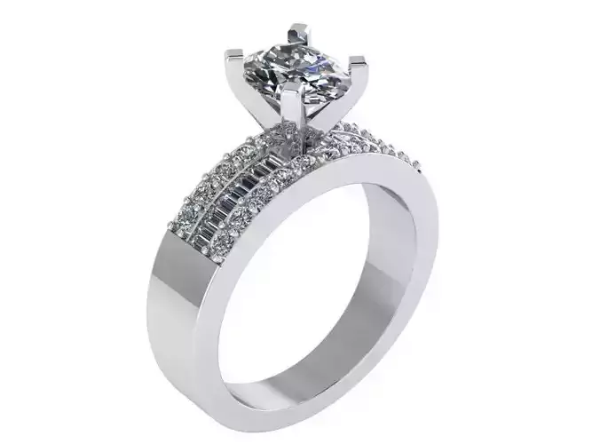 Round Diamond Peg Setting Ring 0215