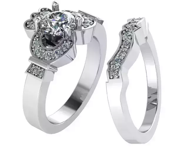 Unique Diamond Ring Set 0218