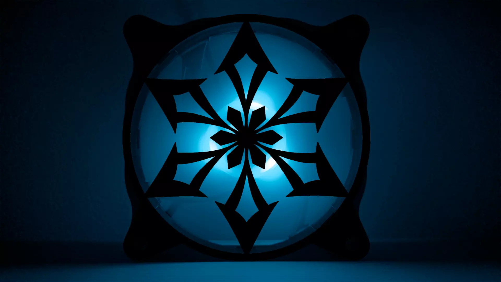 Genshin Impact element Cryo PC fan cover Free 3D print model