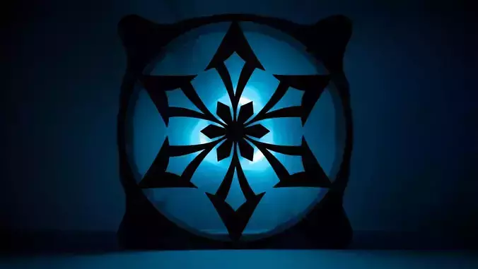 Genshin Impact element Cryo PC fan cover  Free 3D print model