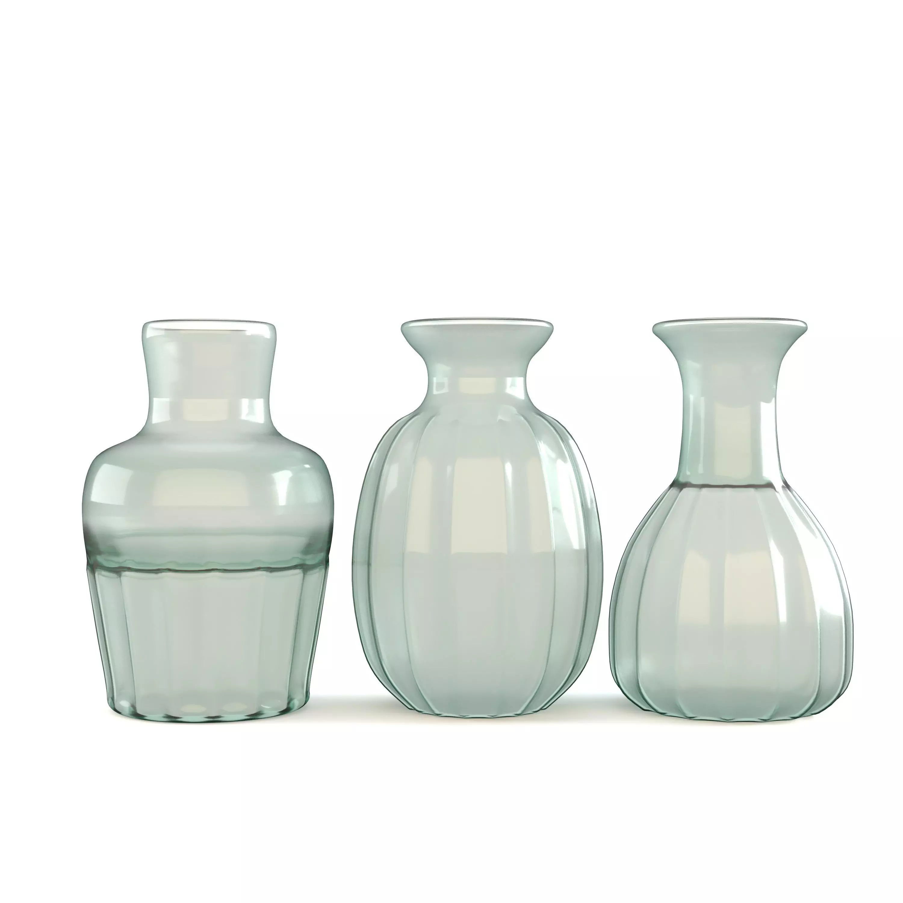 Set of Three Mia Mini Vases 3D model_0