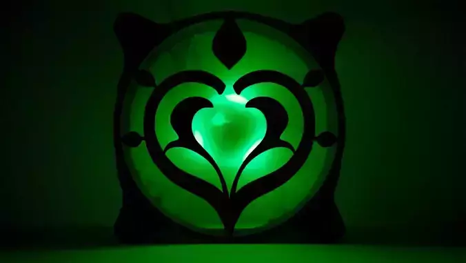 Genshin Impact element Dendro PC fan cover  Free 3D print model