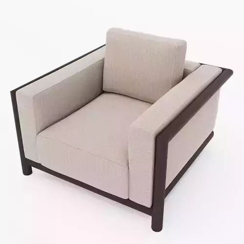 MOAB Style Fabric Covered Armchair