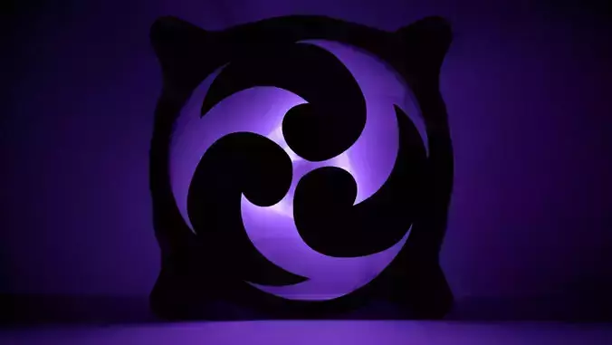 Genshin Impact element Electro PC fan cover  Free 3D print model