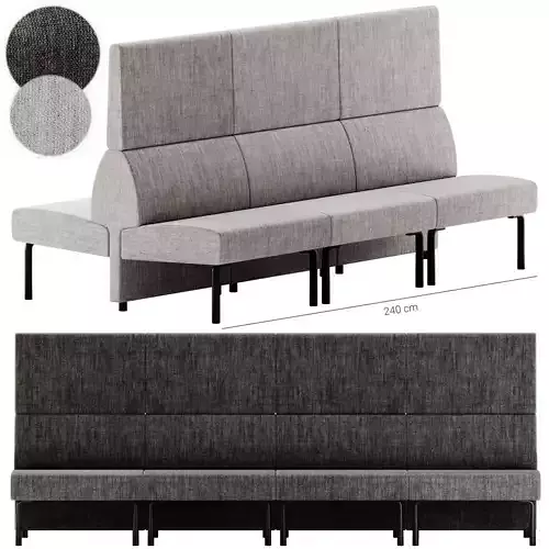Et al AMBIT 1046 Fabric bench seating Sofa 3D model