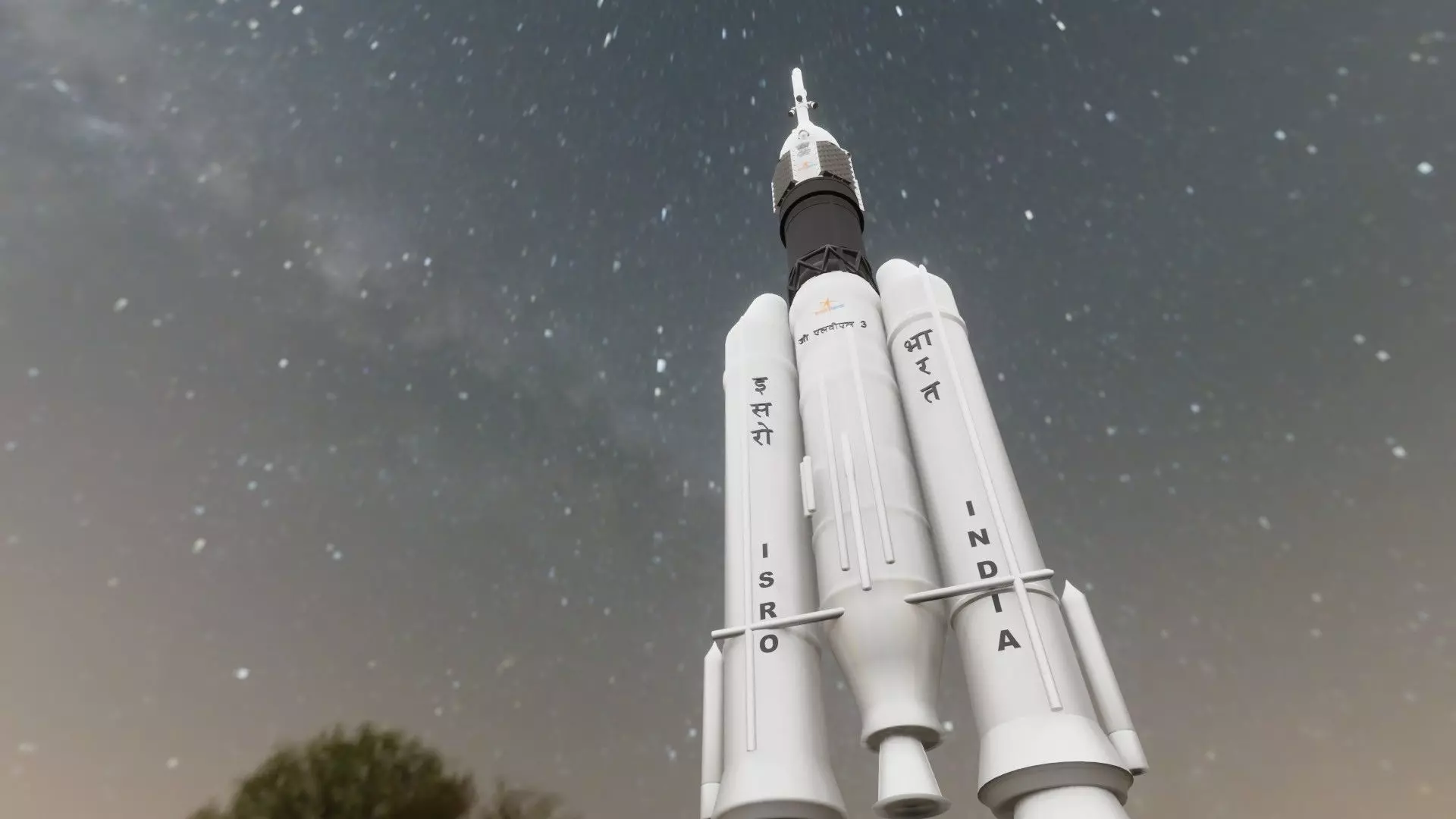 ISRO Human Rated LVM3 Rocket 3d Model Low-poly 3D model_0