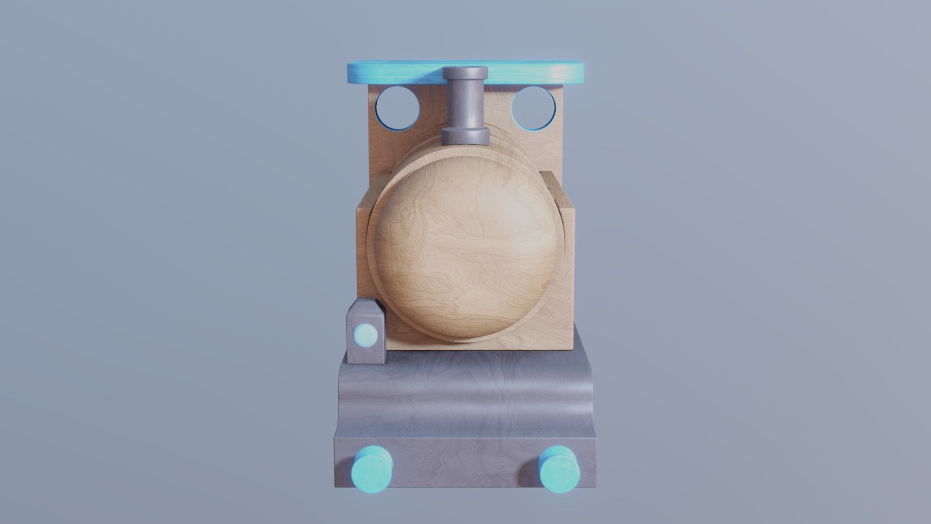 WOODEN TRAIN TOYS BUNDLE - RogueFilmProductions Low-poly 3D model_3