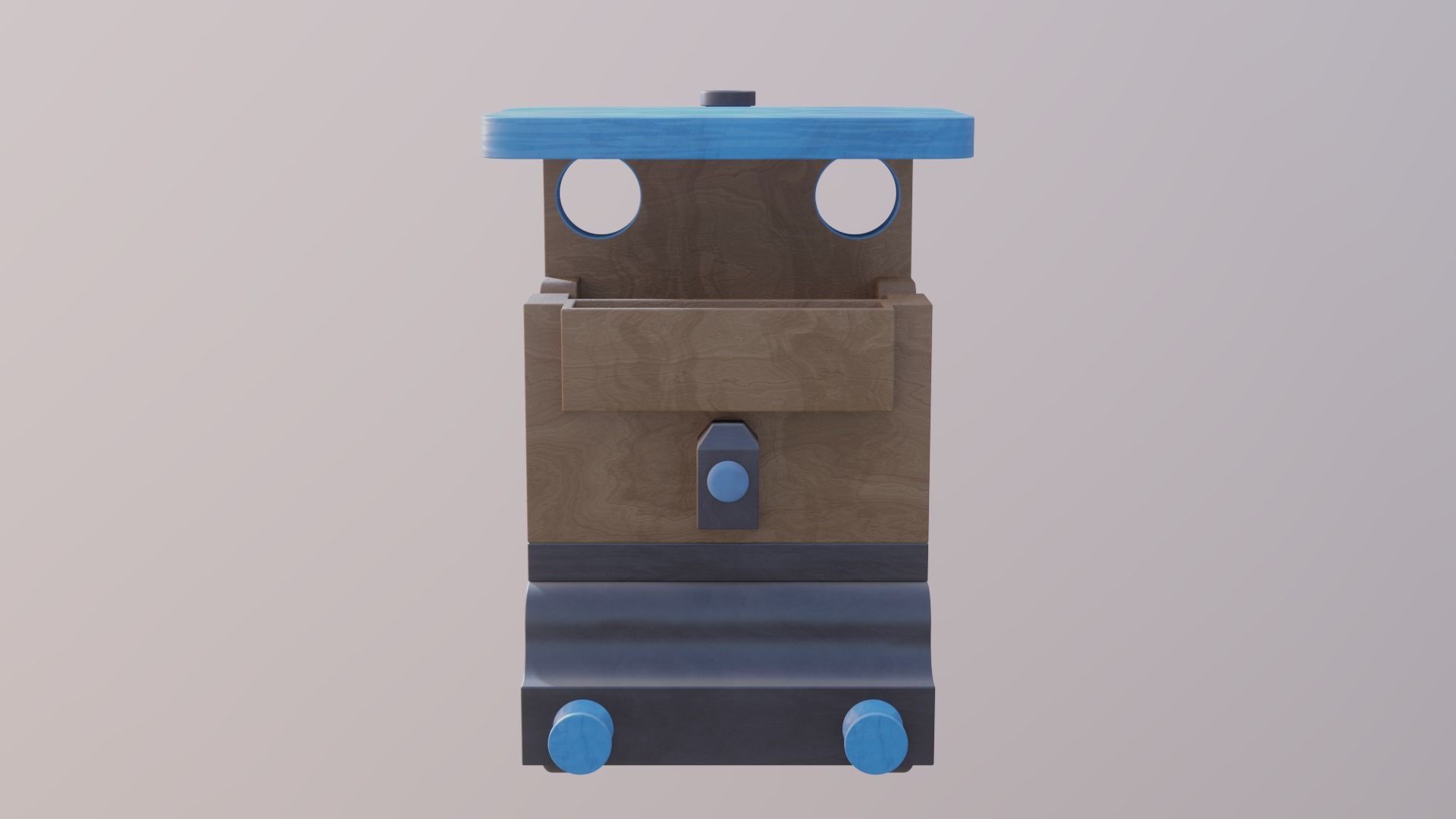 WOODEN TRAIN TOYS BUNDLE - RogueFilmProductions Low-poly 3D model_12