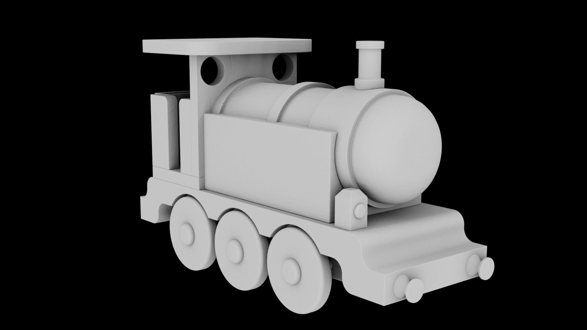 WOODEN TRAIN TOYS BUNDLE - RogueFilmProductions Low-poly 3D model_18