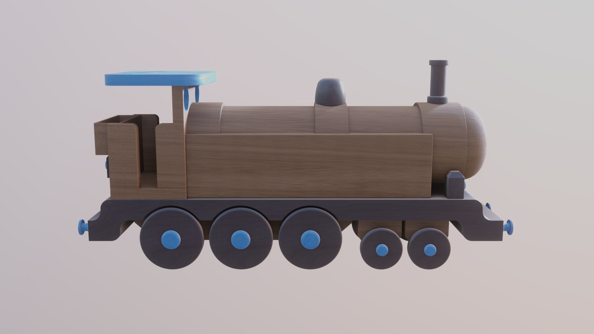 WOODEN TRAIN TOYS BUNDLE - RogueFilmProductions Low-poly 3D model_15