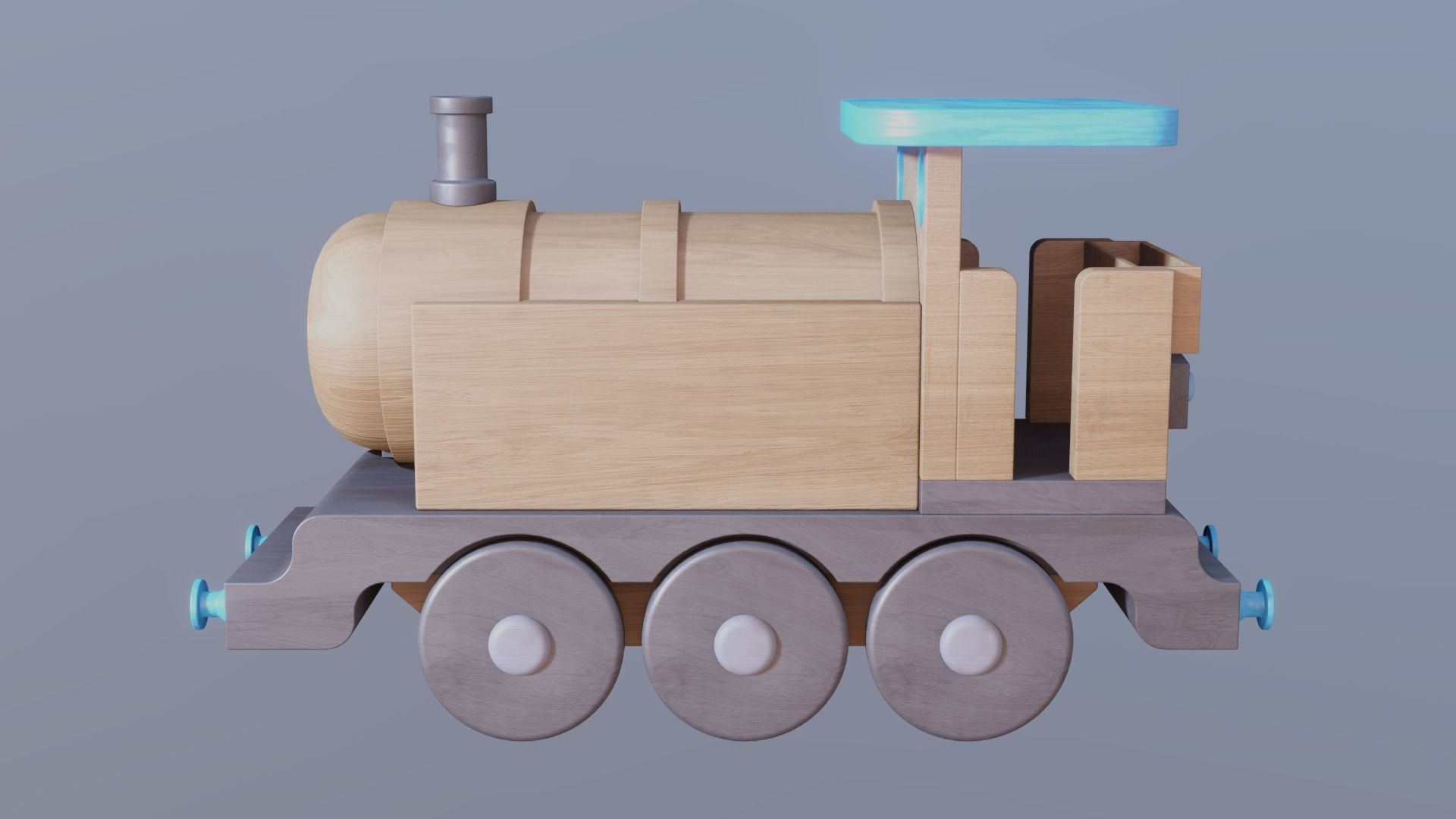 WOODEN TRAIN TOYS BUNDLE - RogueFilmProductions Low-poly 3D model_8