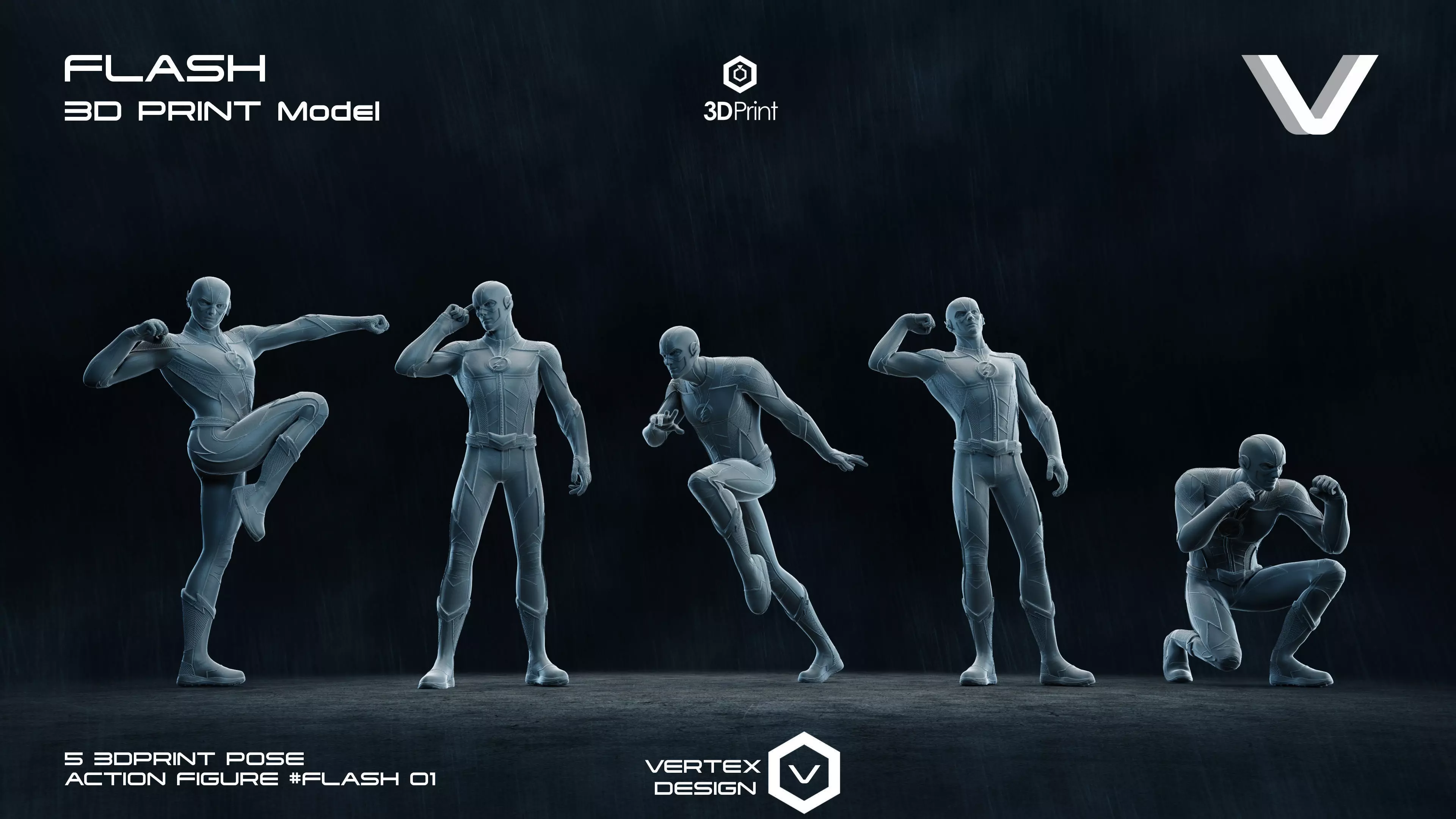 The Flash Action Figures Pack01 3D print model