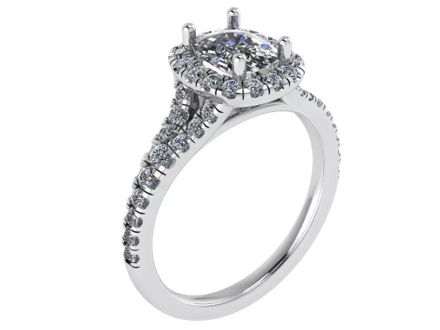 Halo Split Shank Ring 0240 3D print model