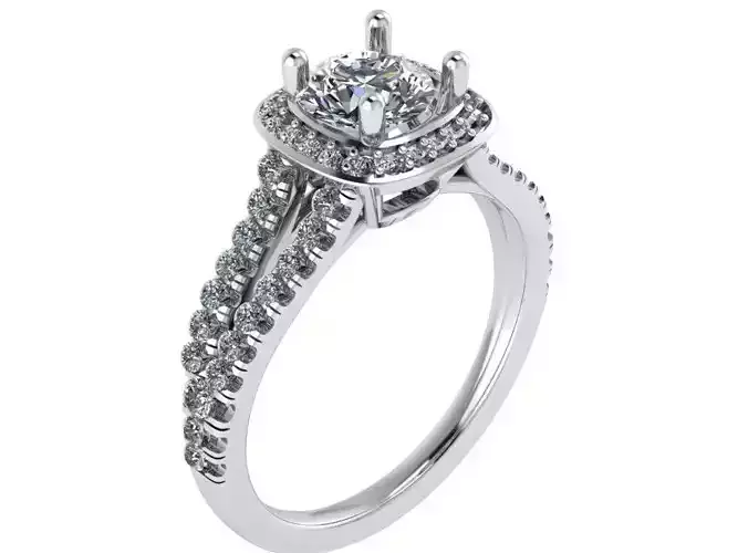Halo Split Shank Ring 0241