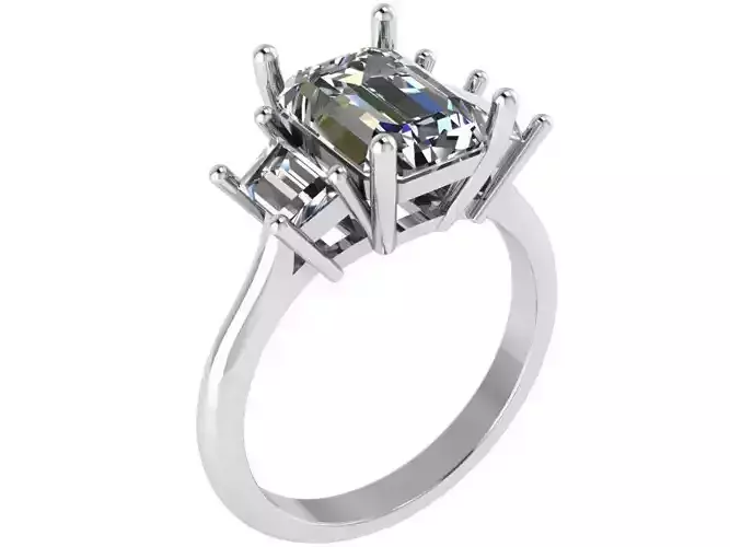 Emerald Basket Ring 0242