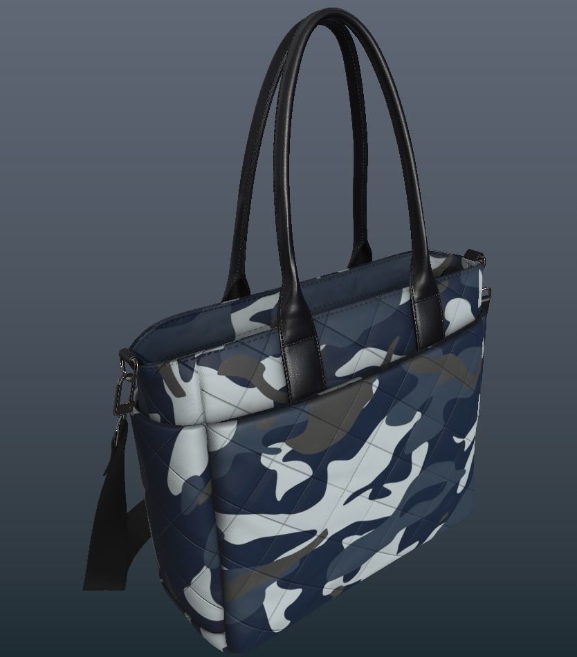 Women Tote handbag 3D model_3