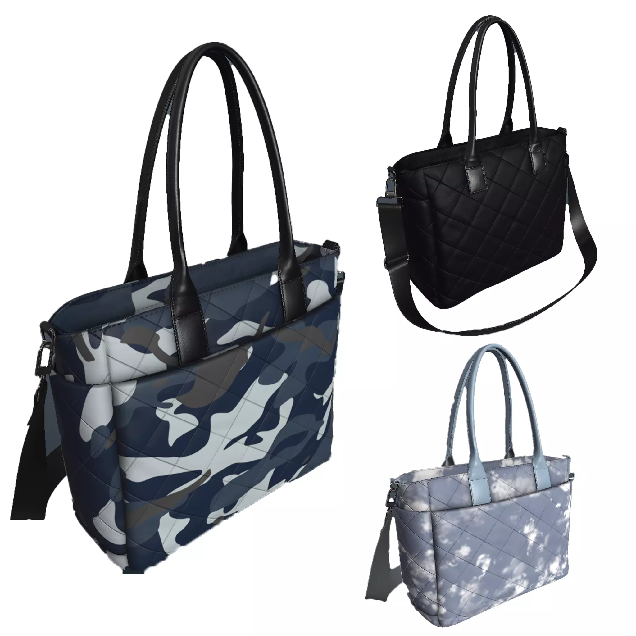 Women Tote handbag 3D model_0