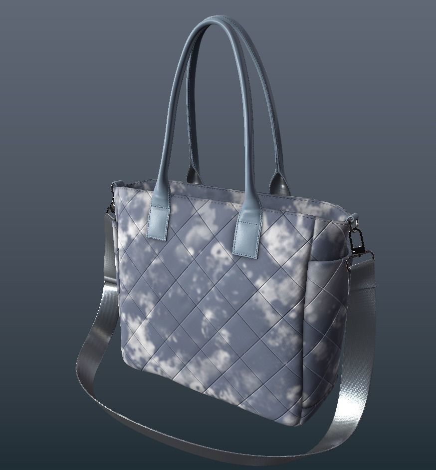Women Tote handbag 3D model_8