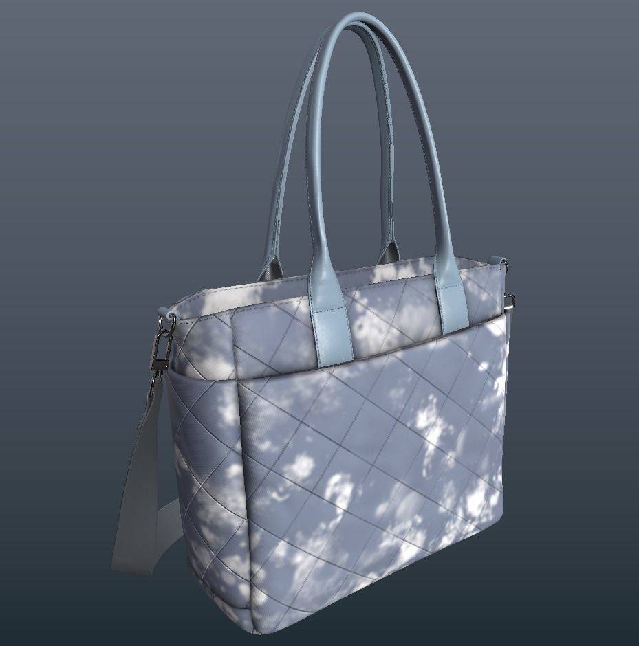 Women Tote handbag 3D model_9
