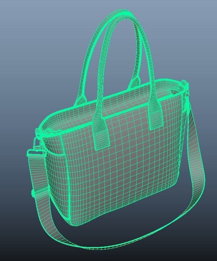 Women Tote handbag 3D model_12