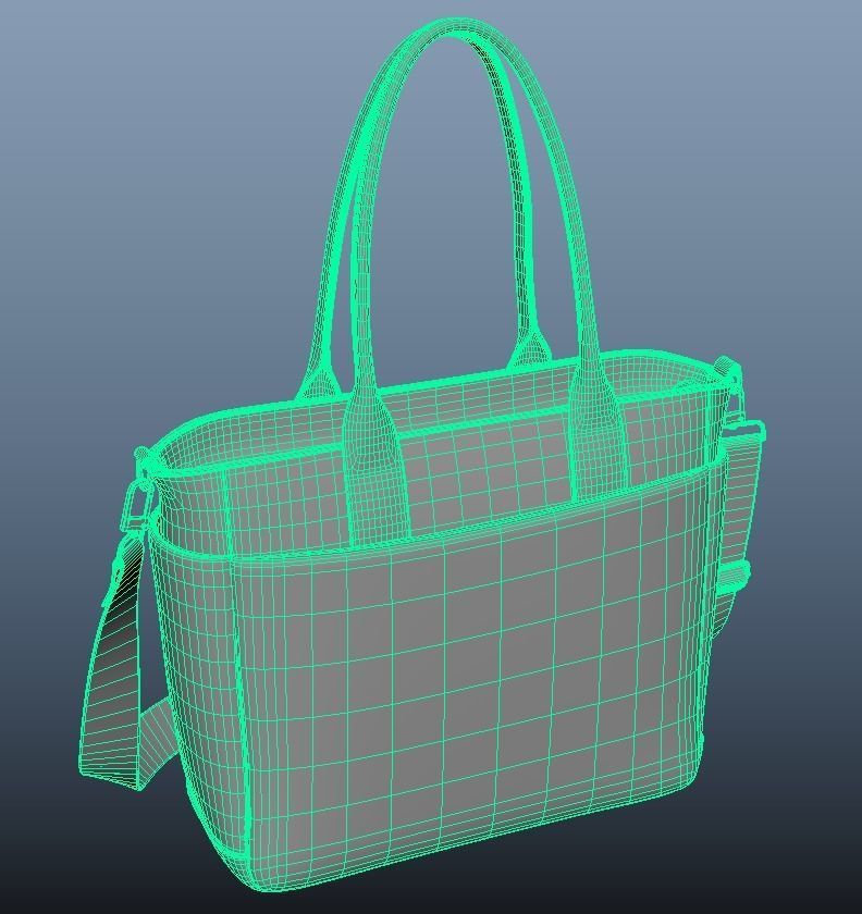 Women Tote handbag 3D model_13