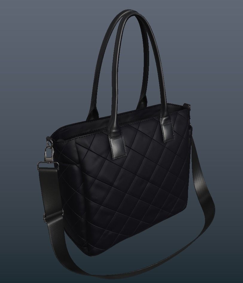 Women Tote handbag 3D model_6