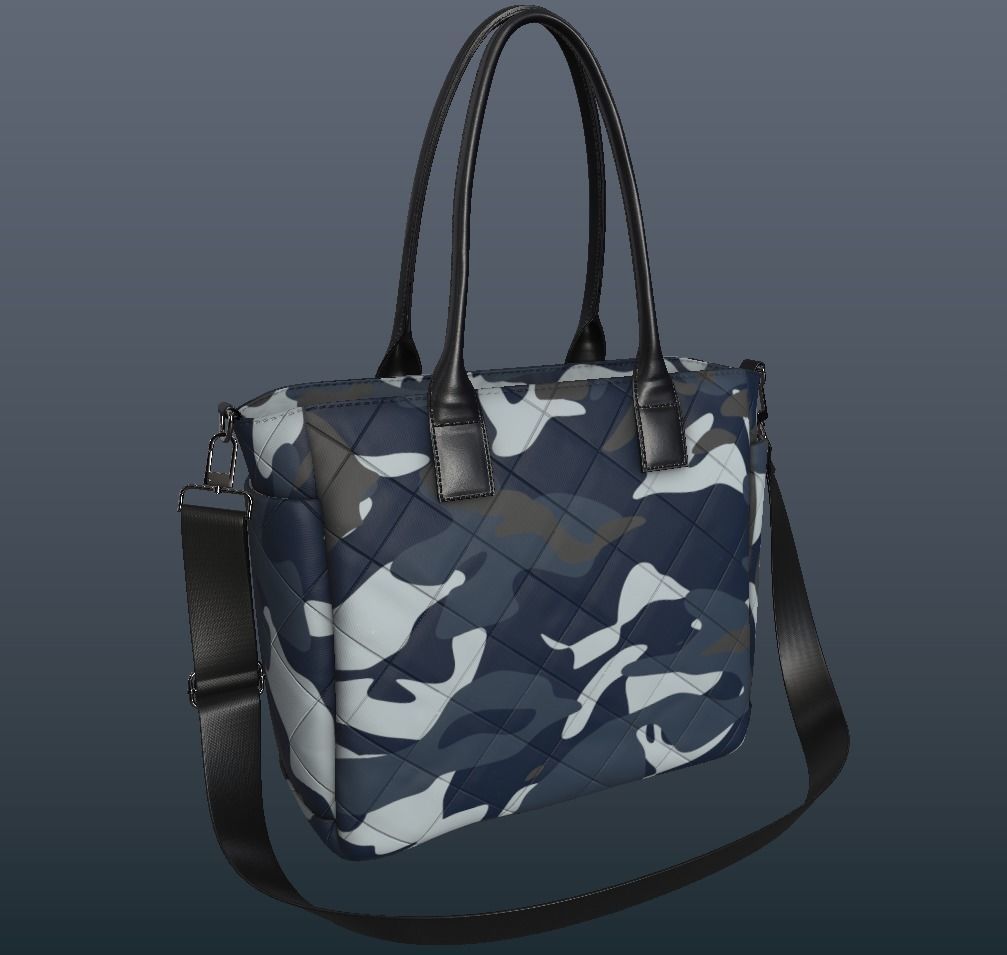 Women Tote handbag 3D model_2
