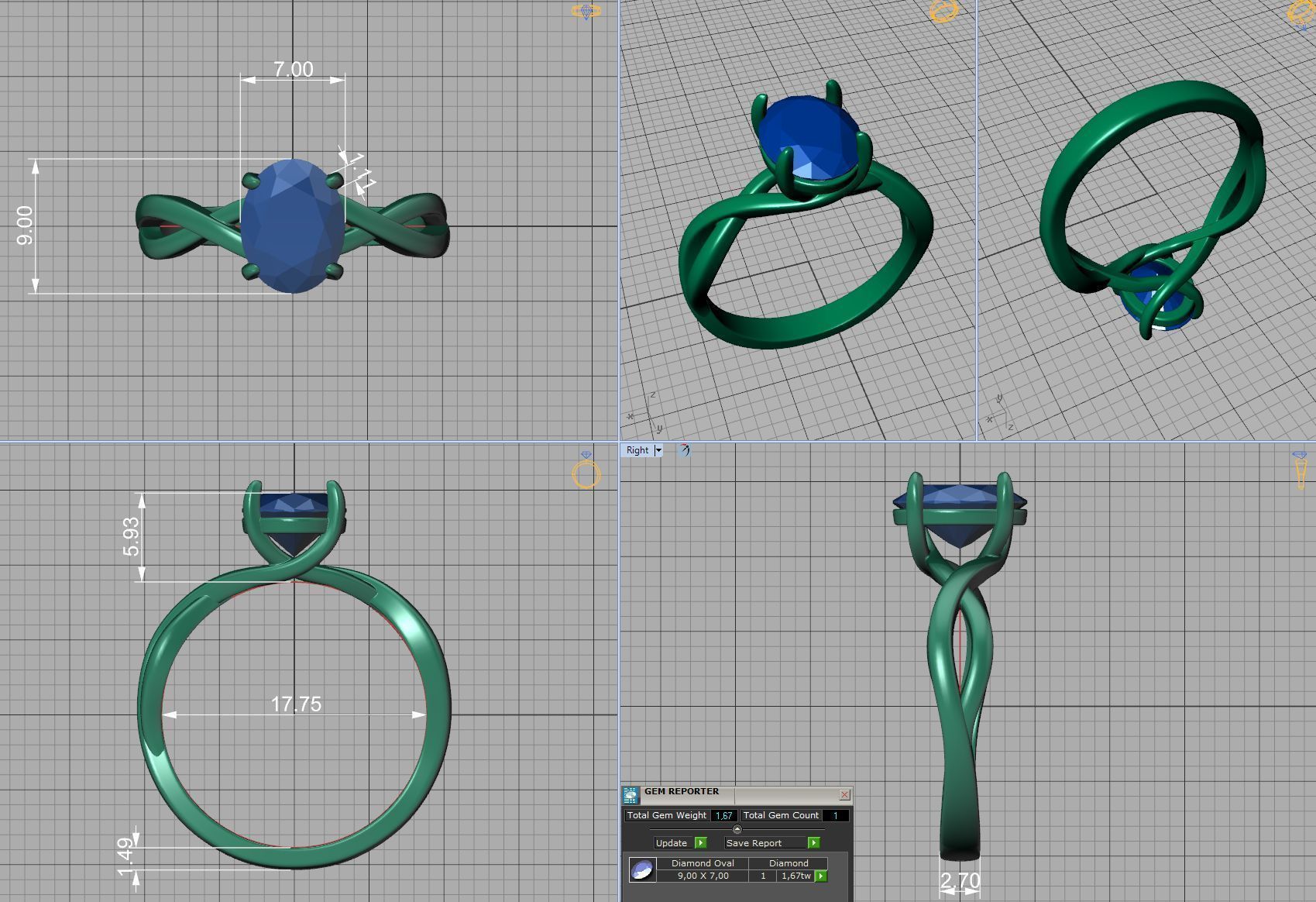 Bespoke Solitaire Rings 9x7 Oval Stone Collection 2 RINGS _31