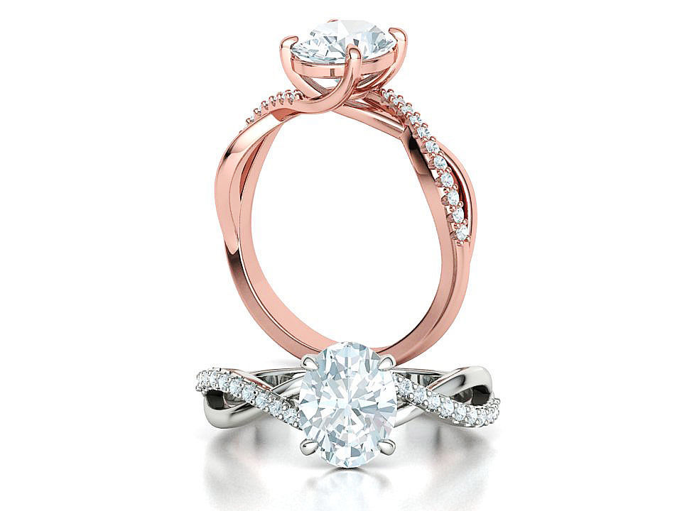 Bespoke Solitaire Rings 9x7 Oval Stone Collection 2 RINGS _3