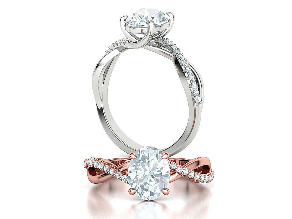 Bespoke Solitaire Rings 9x7 Oval Stone Collection 2 RINGS _6