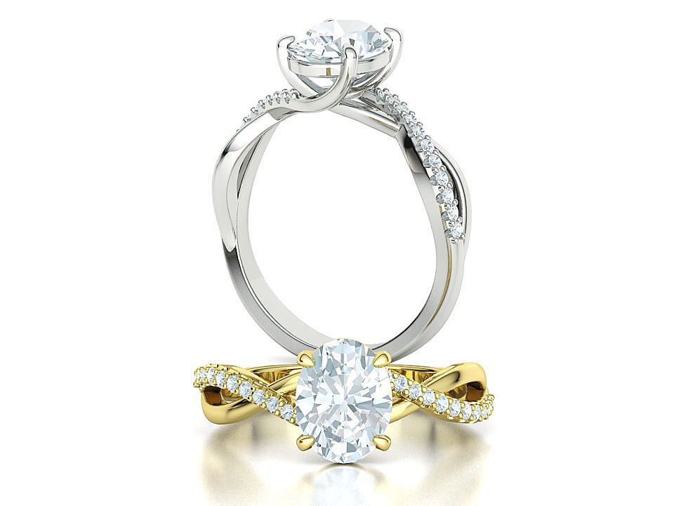 Bespoke Solitaire Rings 9x7 Oval Stone Collection 2 RINGS _4