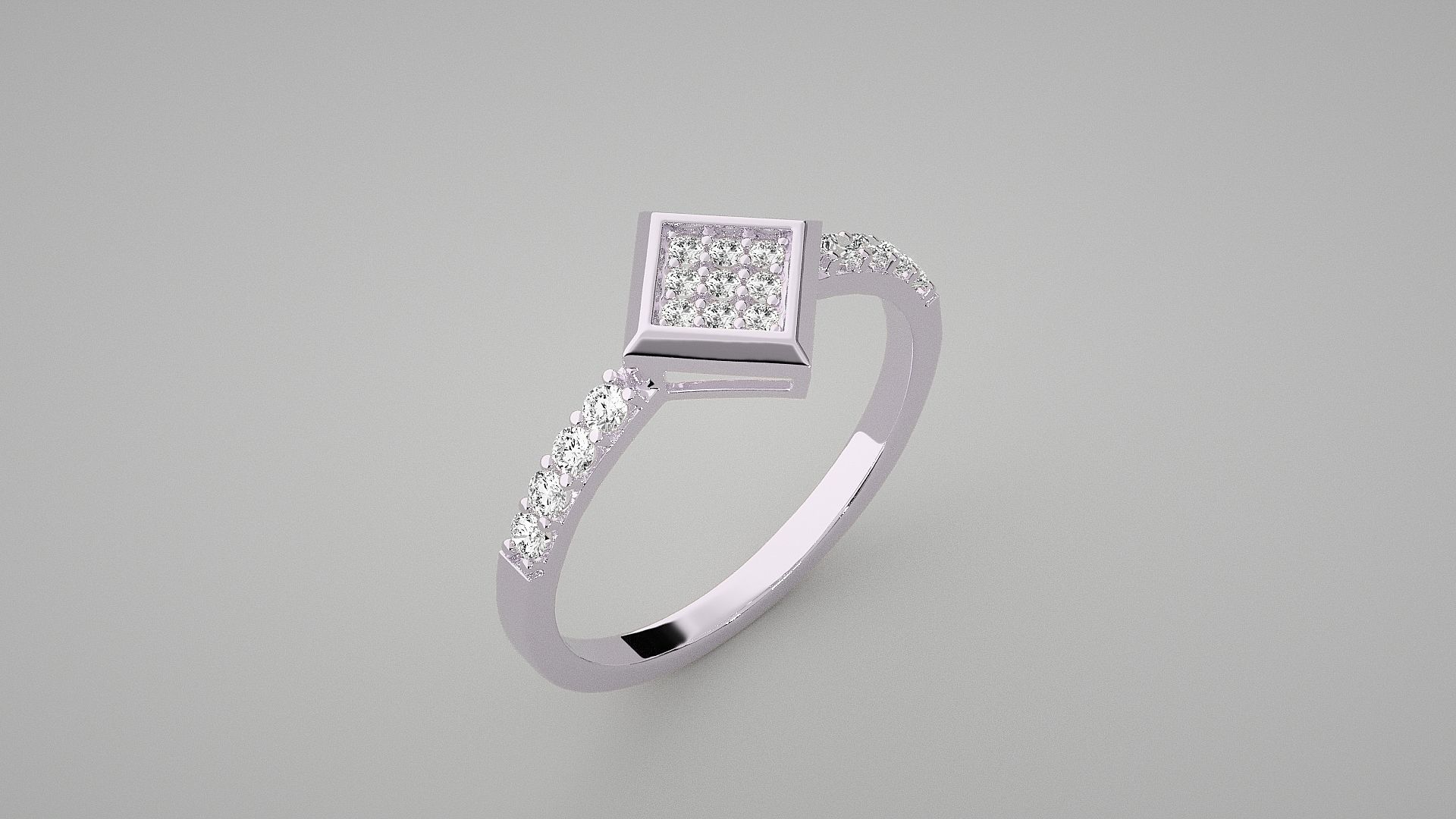 Light wt diamond ring 3dm stl renders details 3D print model_8
