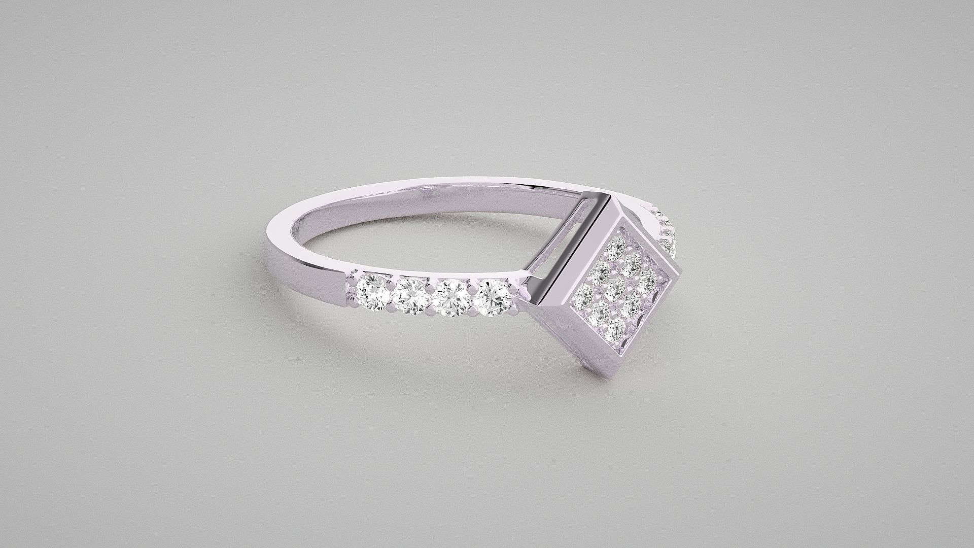 Light wt diamond ring 3dm stl renders details 3D print model_7