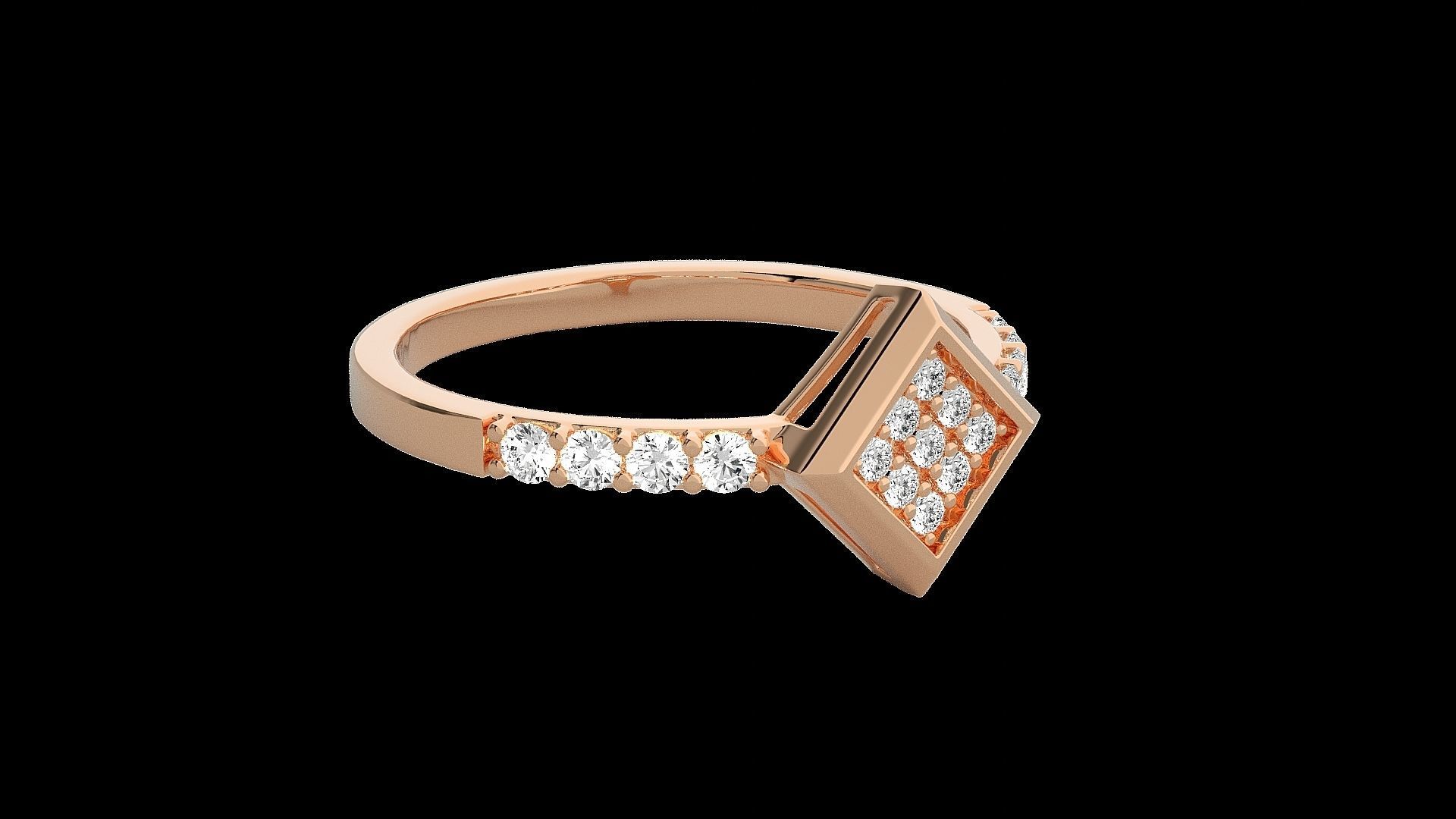 Light wt diamond ring 3dm stl renders details 3D print model_4