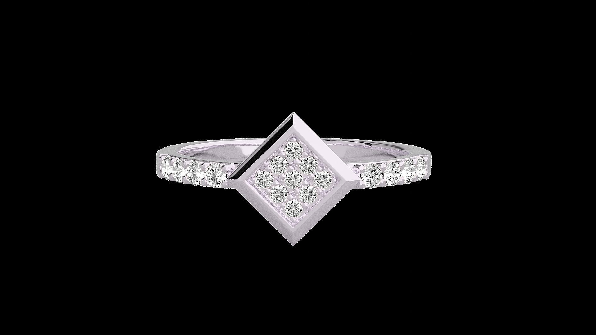 Light wt diamond ring 3dm stl renders details 3D print model_9