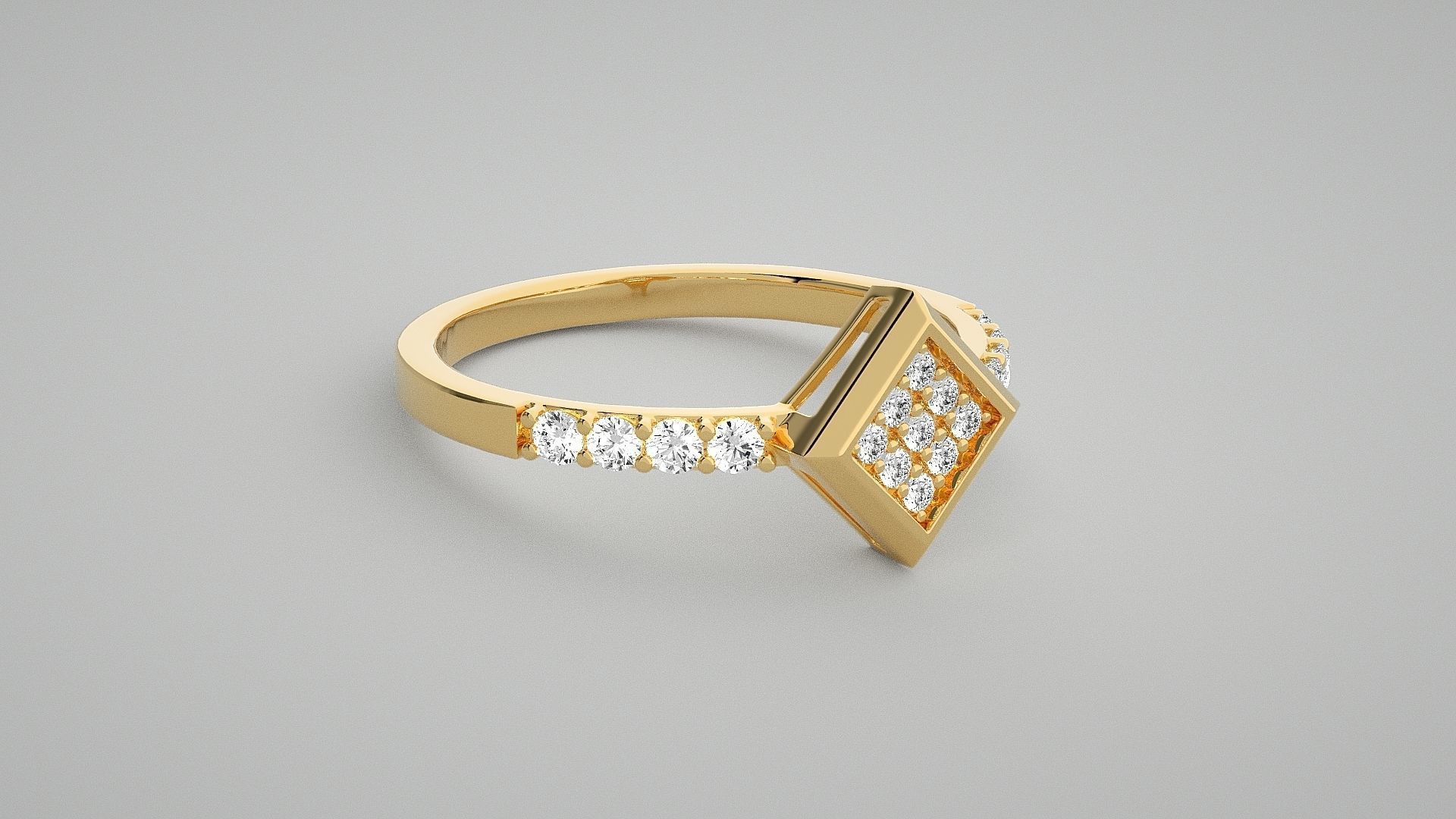 Light wt diamond ring 3dm stl renders details 3D print model_13