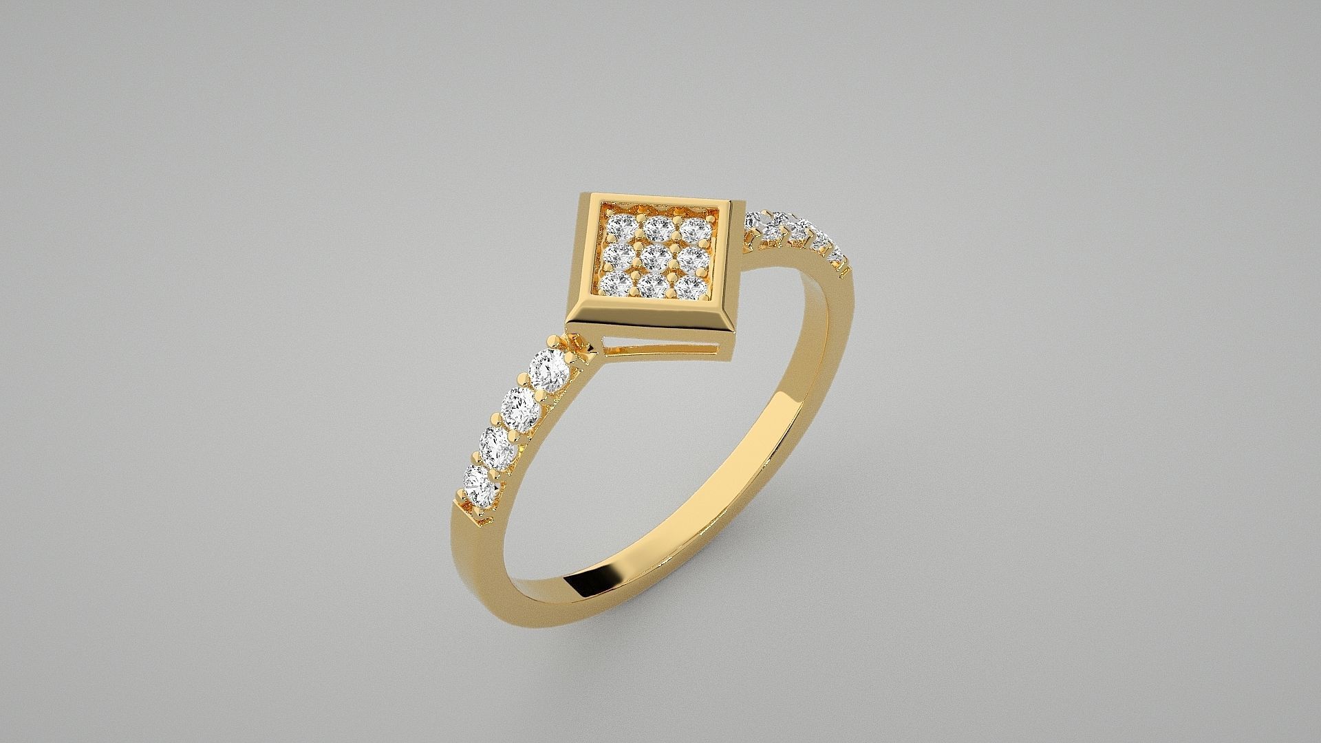 Light wt diamond ring 3dm stl renders details 3D print model_14