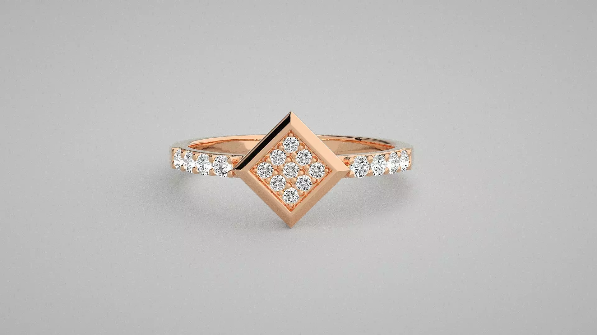Light wt diamond ring 3dm stl renders details 3D print model_0