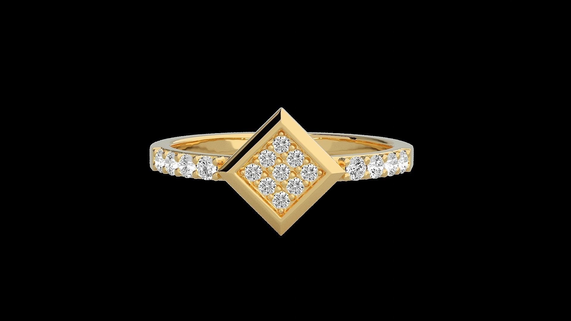 Light wt diamond ring 3dm stl renders details 3D print model_15