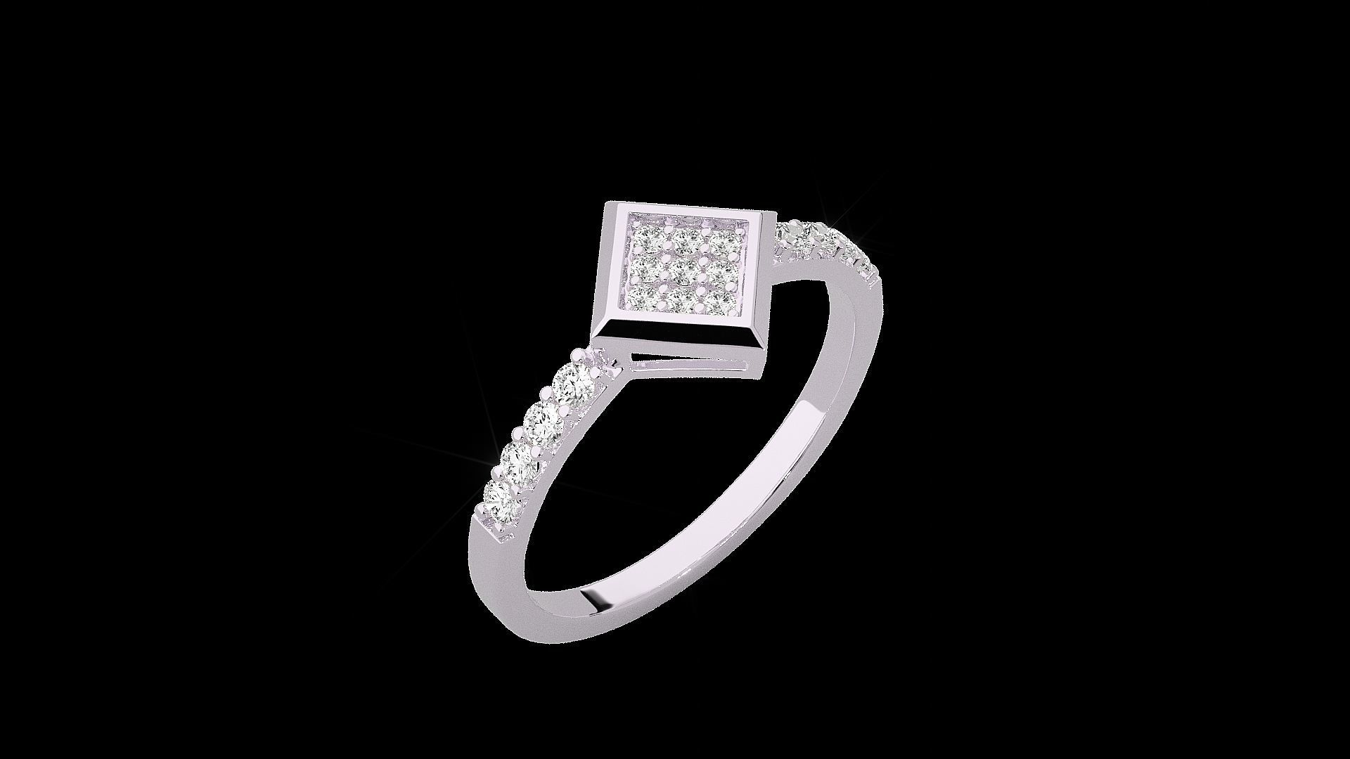 Light wt diamond ring 3dm stl renders details 3D print model_11