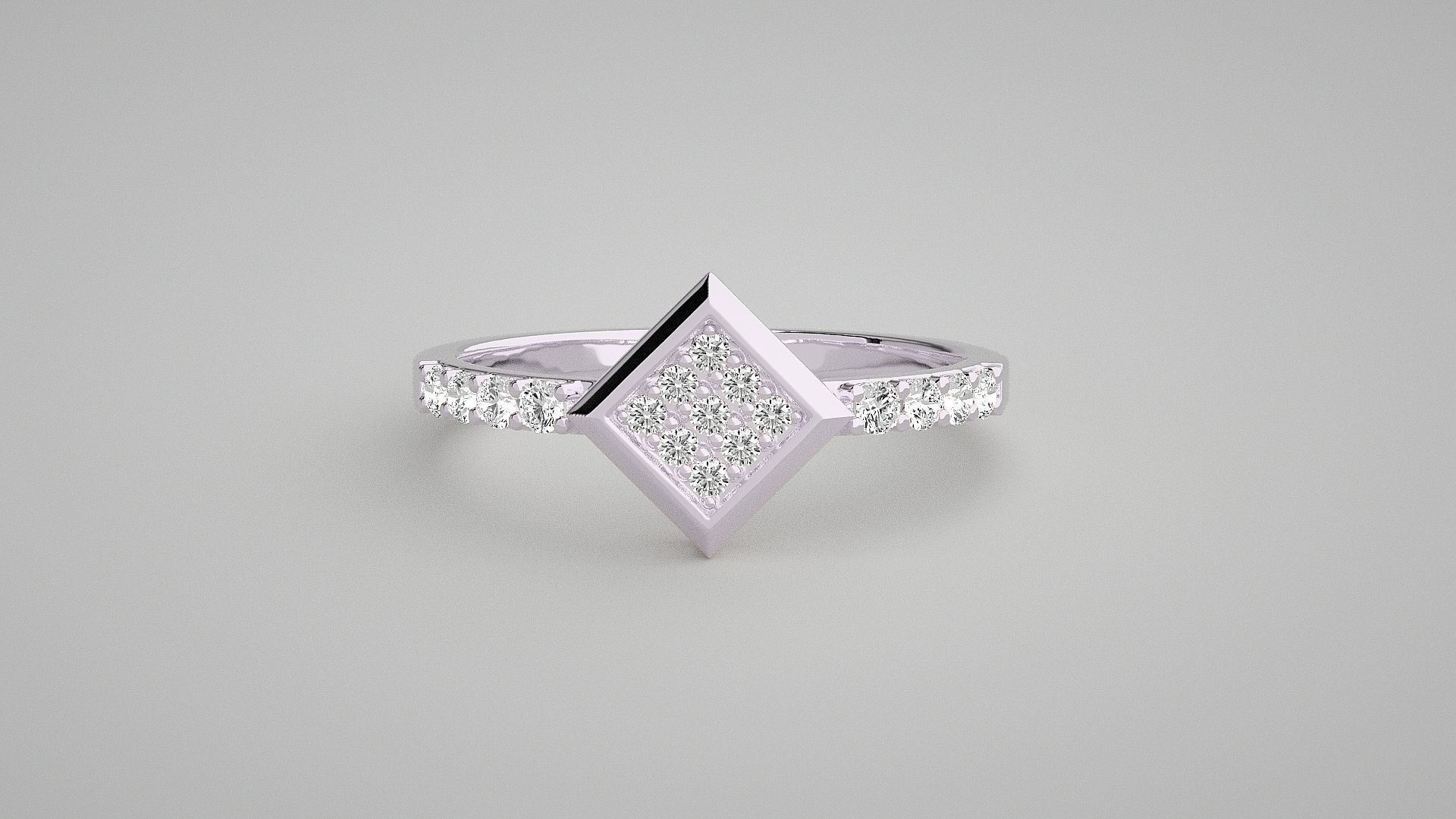 Light wt diamond ring 3dm stl renders details 3D print model_6