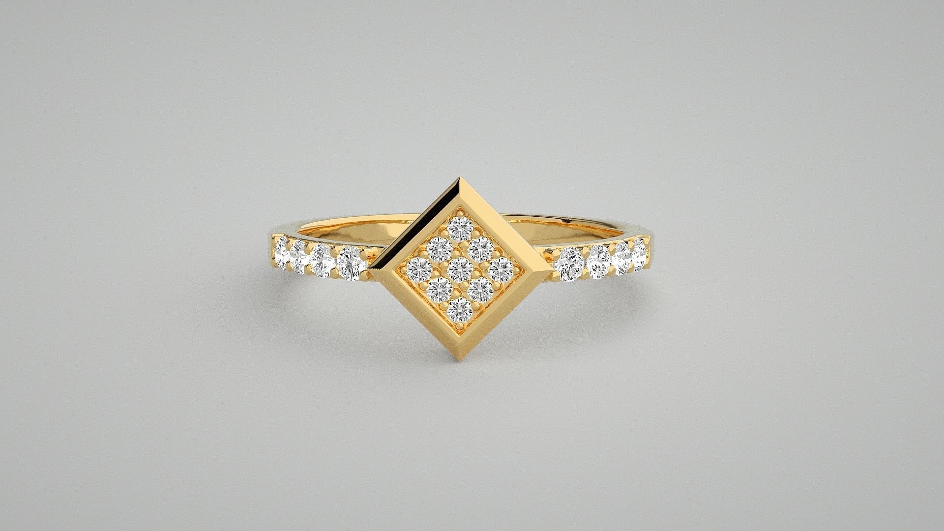 Light wt diamond ring 3dm stl renders details 3D print model_12