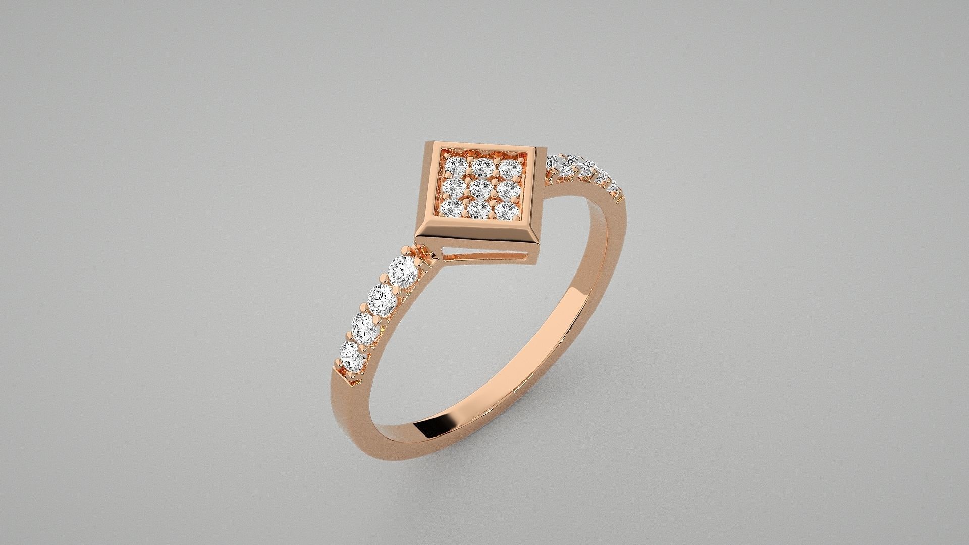 Light wt diamond ring 3dm stl renders details 3D print model_2