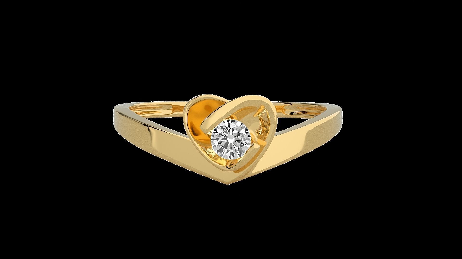 Heart Love Valentine Light wt diamond ring 3dm stl renders 3D print model_16