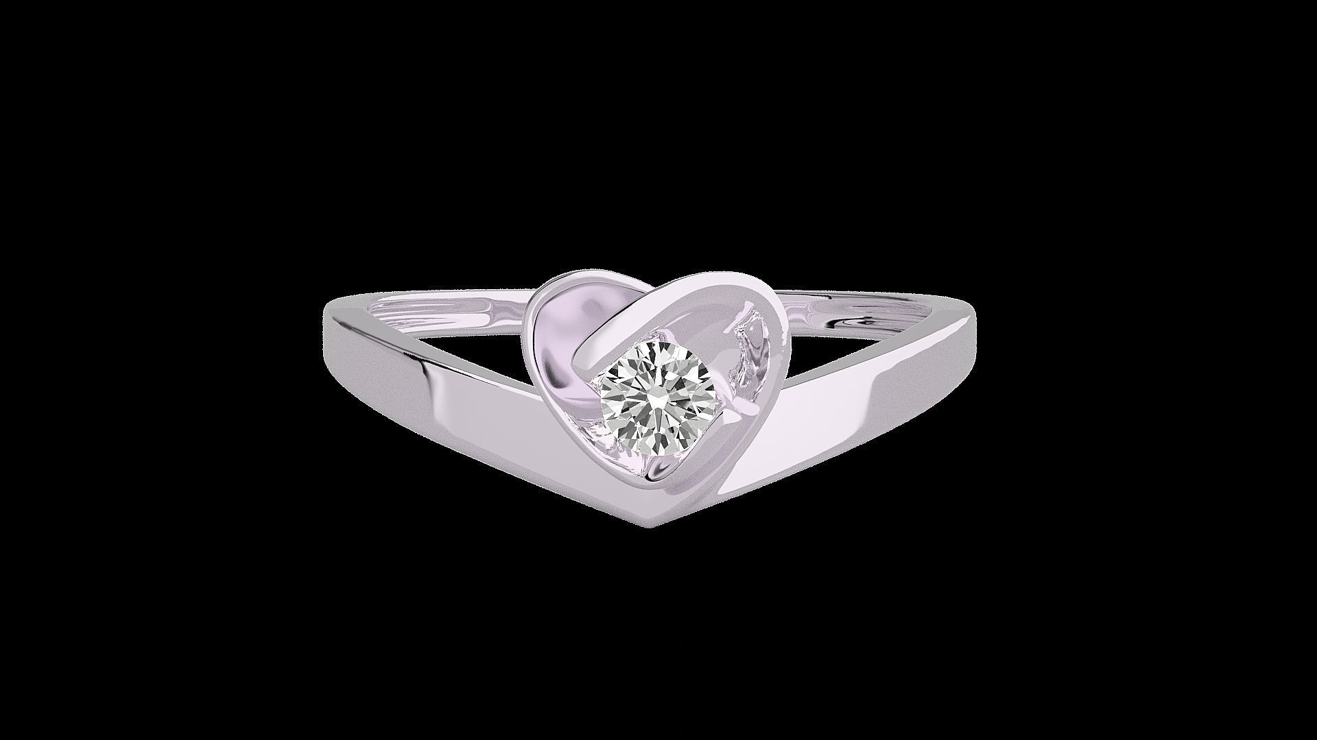 Heart Love Valentine Light wt diamond ring 3dm stl renders 3D print model_10