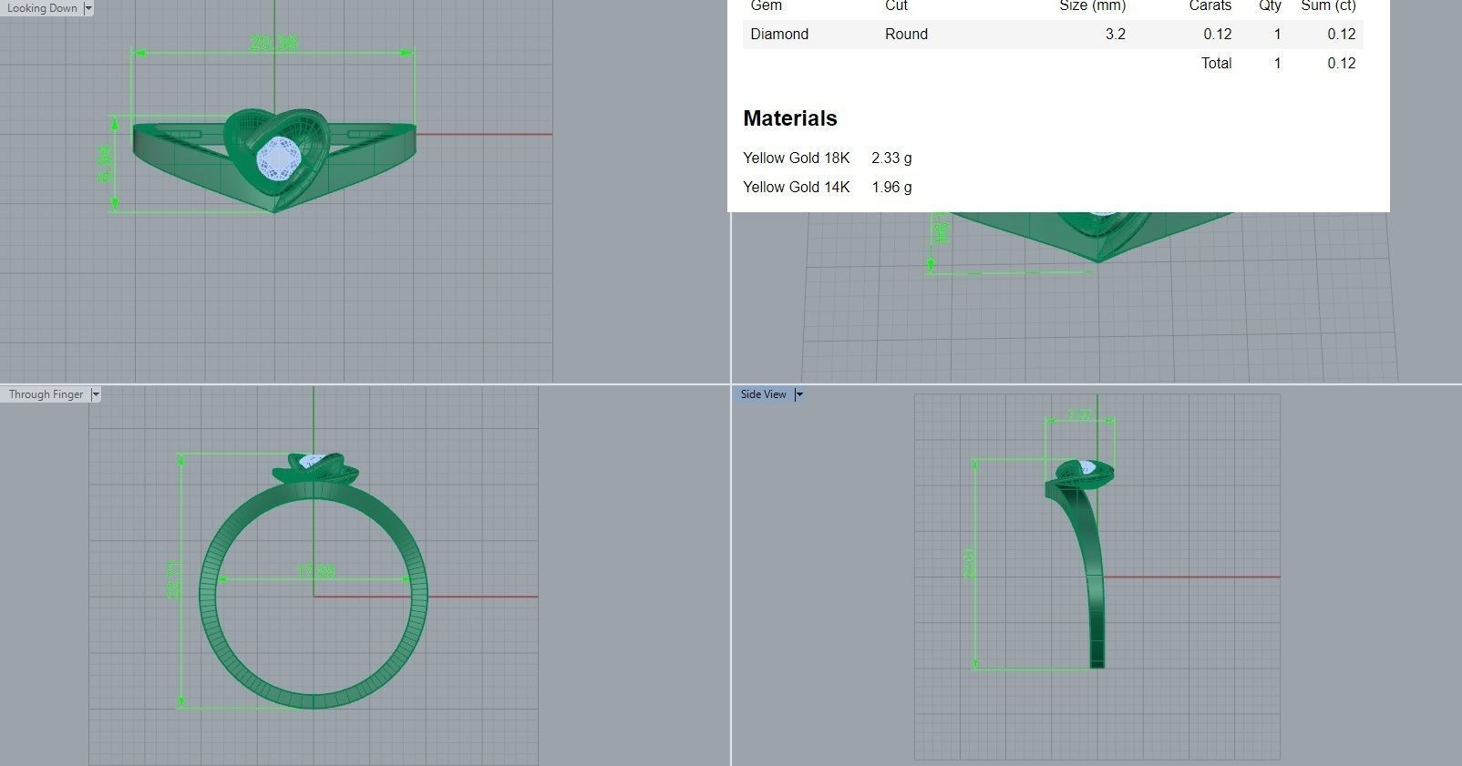 Heart Love Valentine Light wt diamond ring 3dm stl renders 3D print model_6