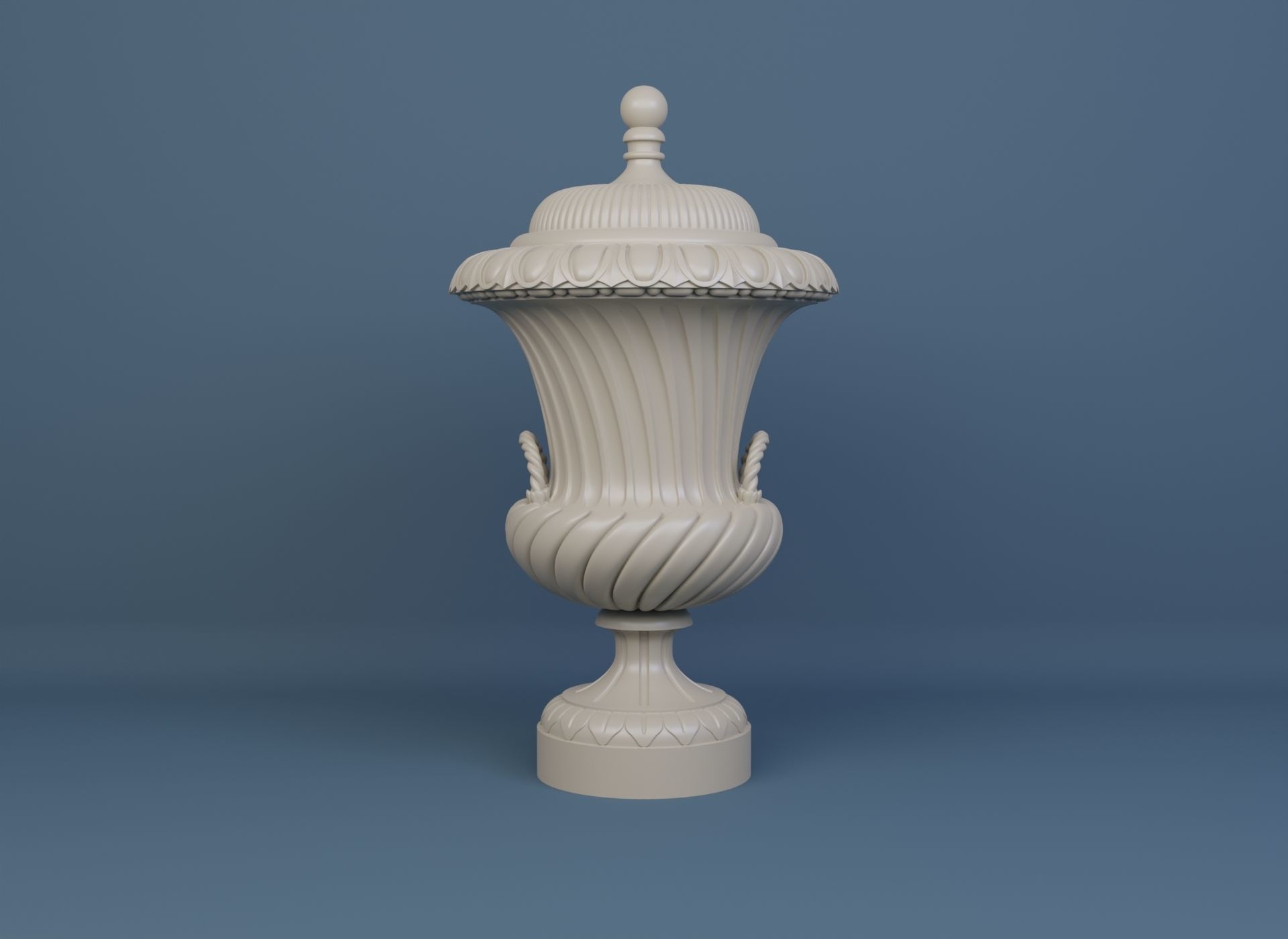 Detailed Models of Decorated Vases and Urns 3D Model Collection_11