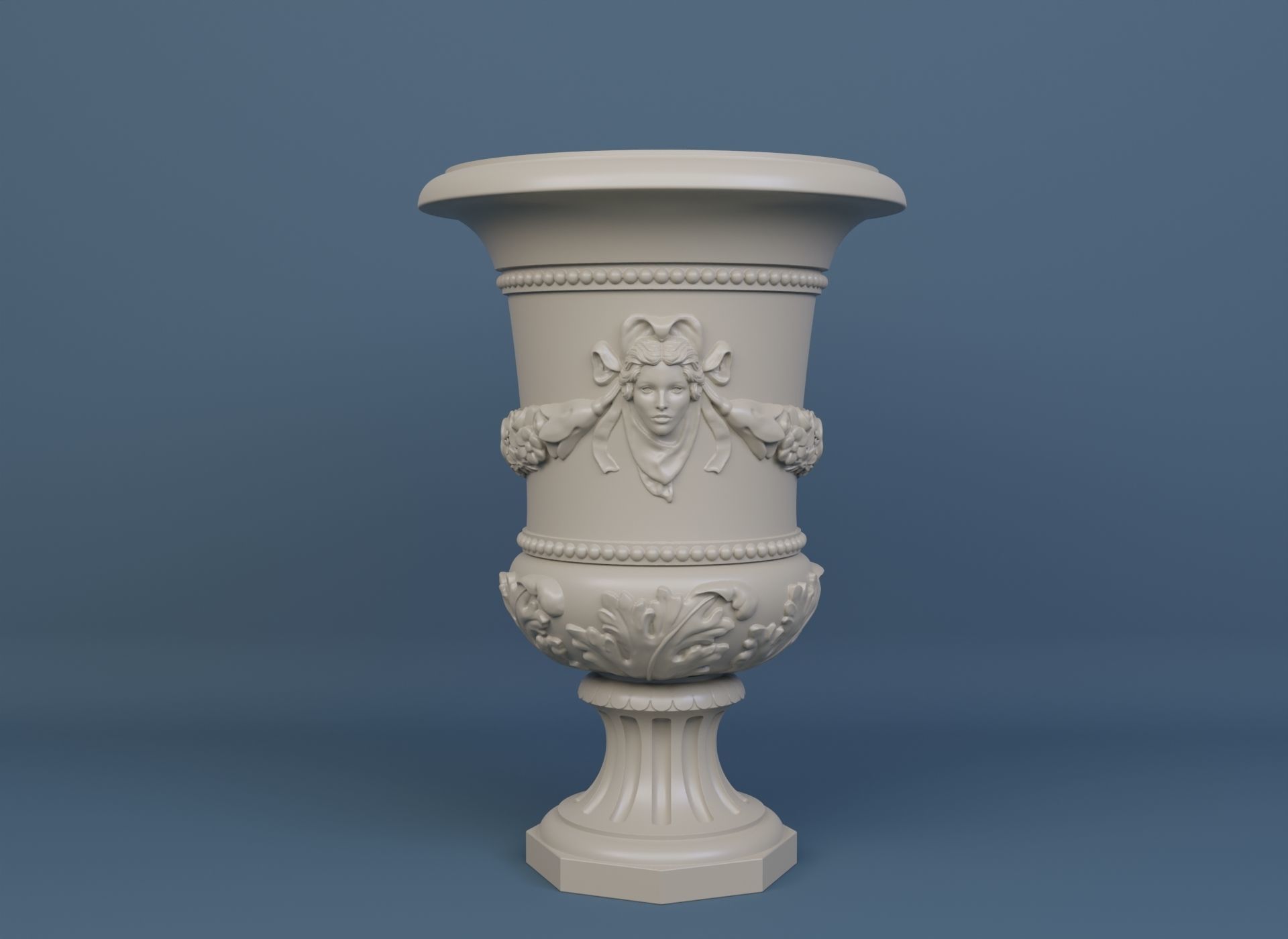 Detailed Models of Decorated Vases and Urns 3D Model Collection_9