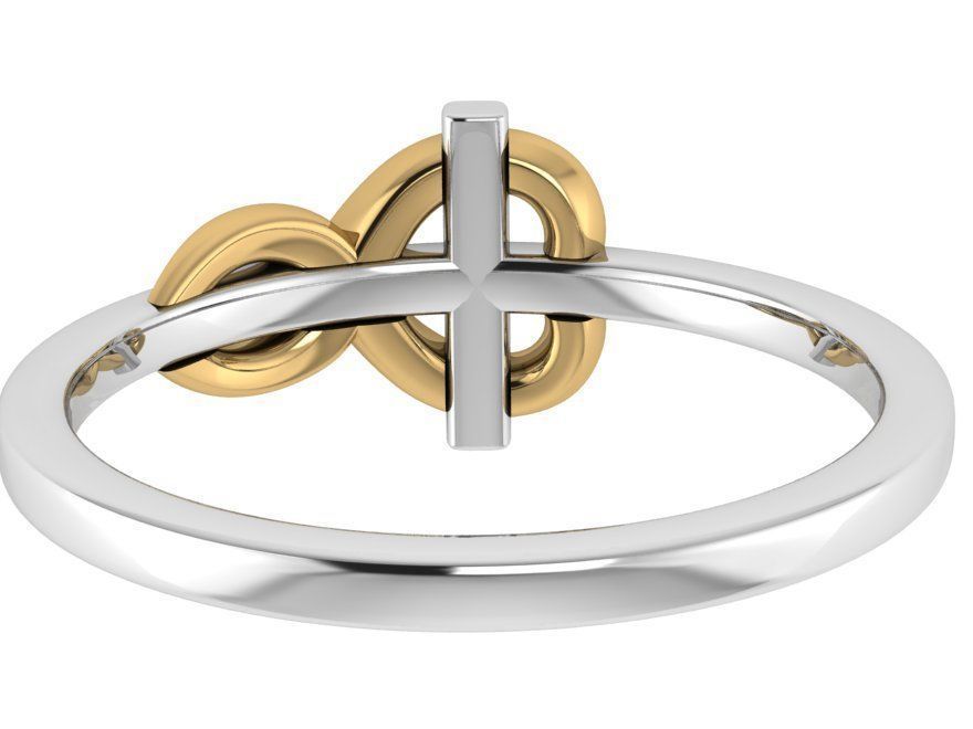 Heart and Cross Diamond Ring 0255 3D print model_3